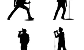 Imatge amb ombres de persones cantant