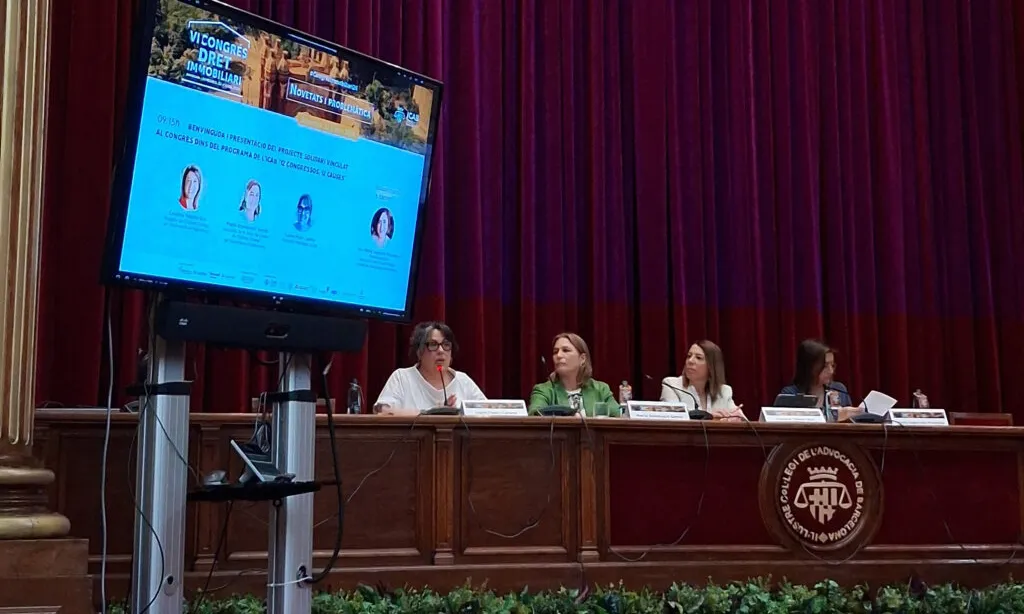 Presentació de la Fundació Habitatge Social durant el Congrés de l'ICAB.