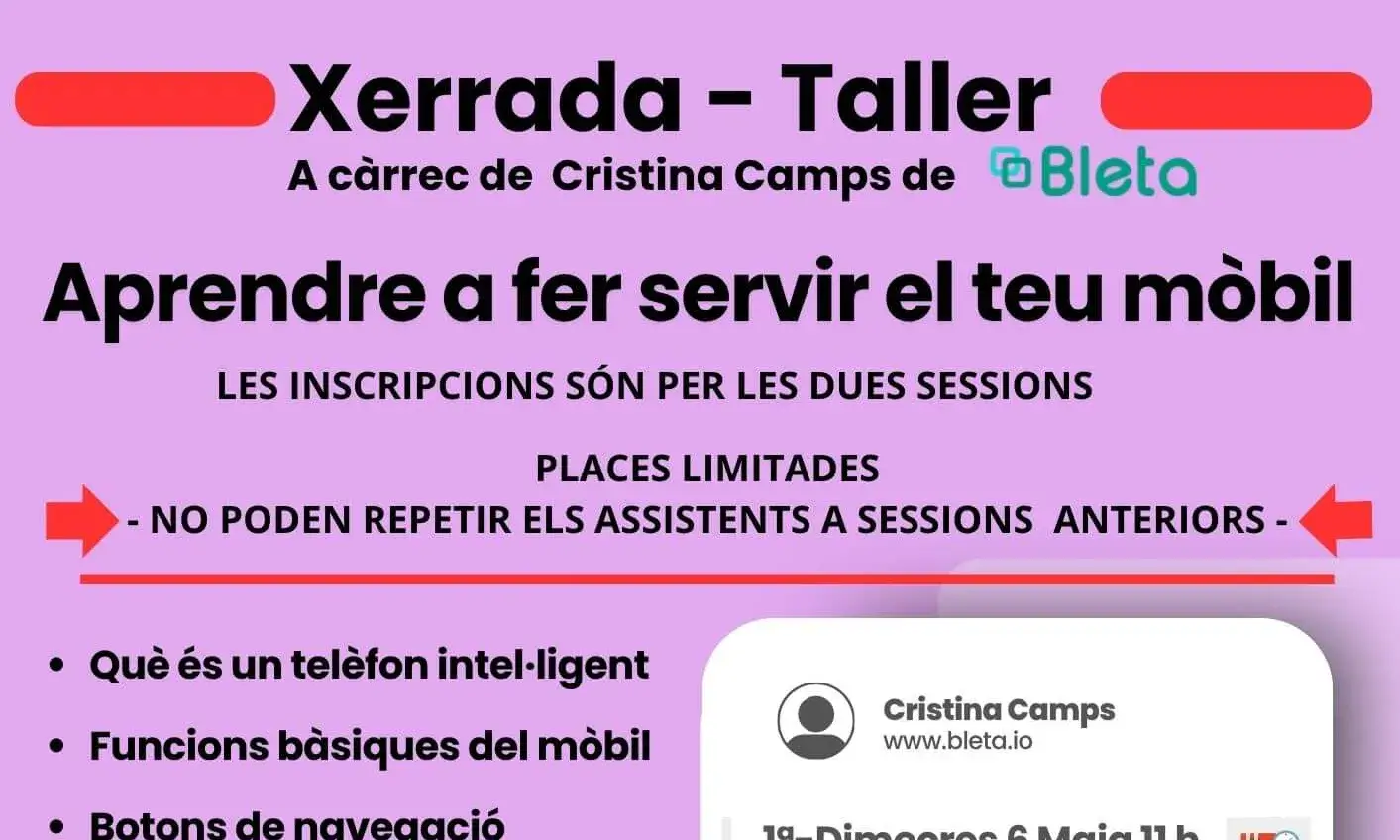 Cartell promocional de la formació