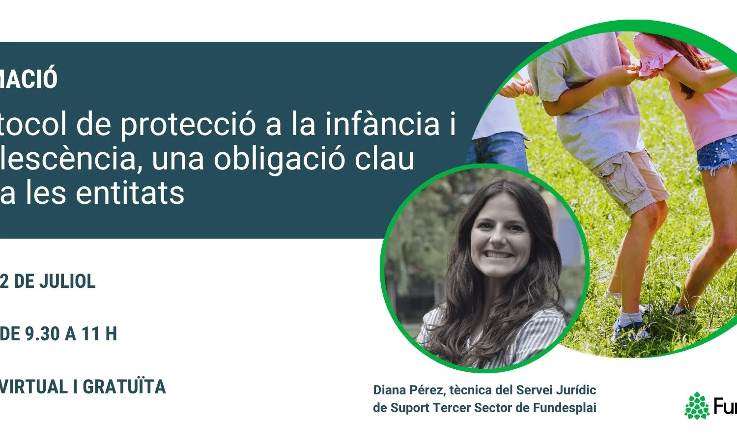 Cartell formació: ‘Protocol de protecció a la infància i adolescència, una obligació clau per a les entitats’