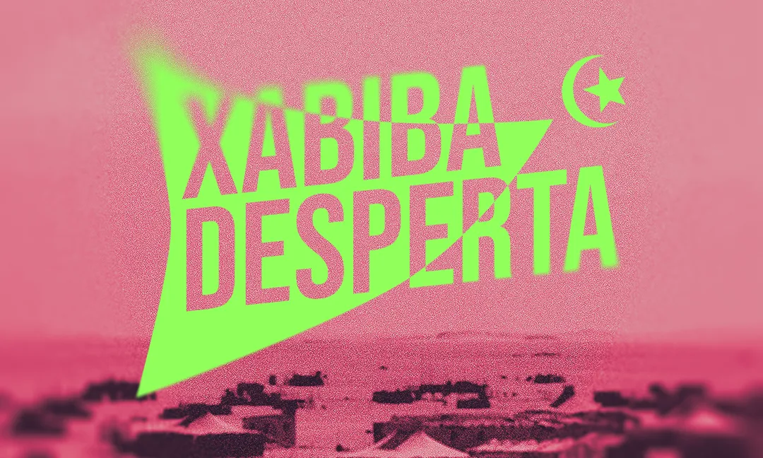 Cartell oficial de 'Xabiba Desperta: Trobada juvenil oberta per la llibertat del poble sahrauí'.