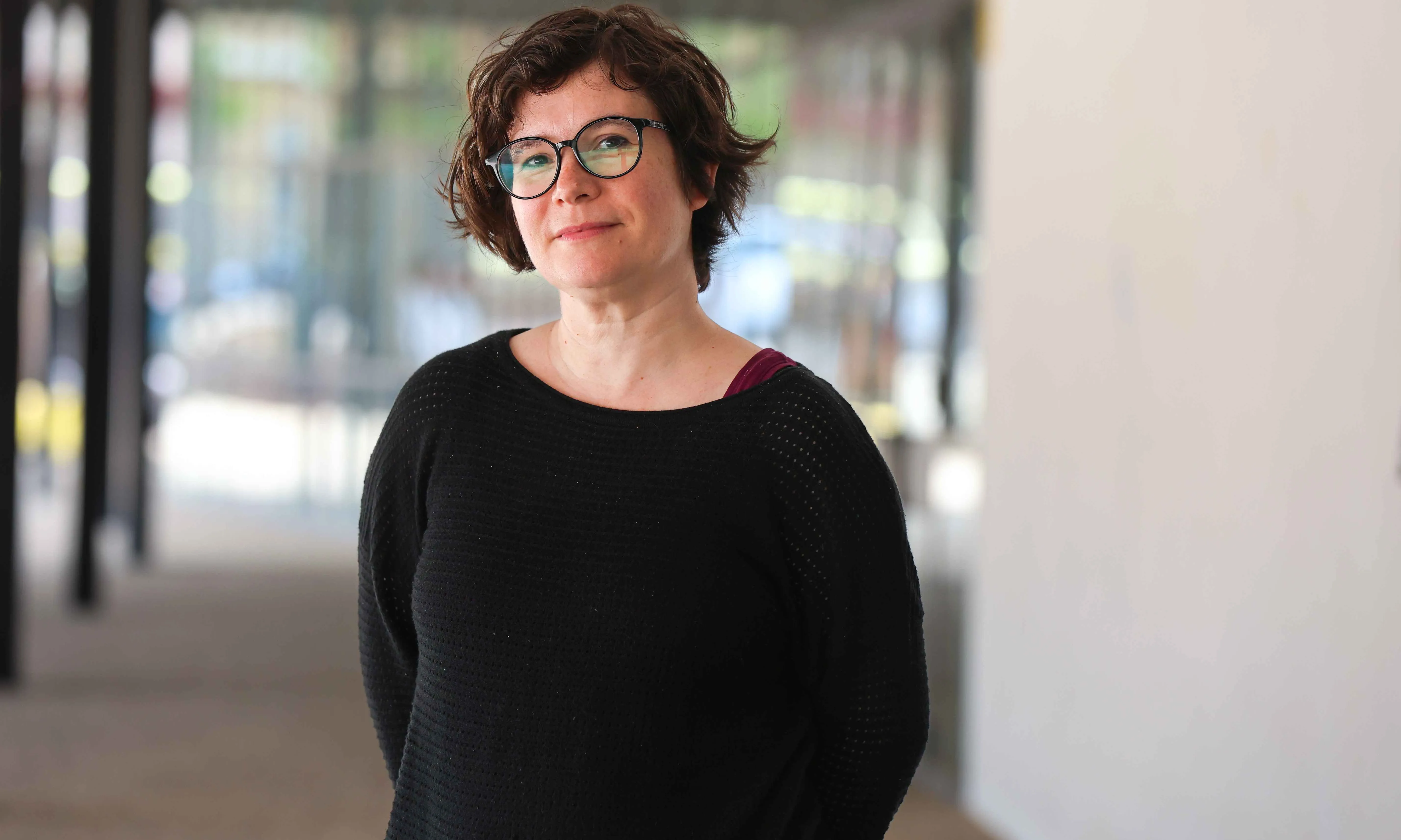 Núria Alonso a les portes del Canòdrom de Barcelona.
