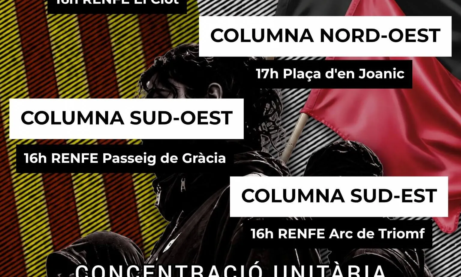 Cartell 11 de setembre Antifeixista a Barcelona