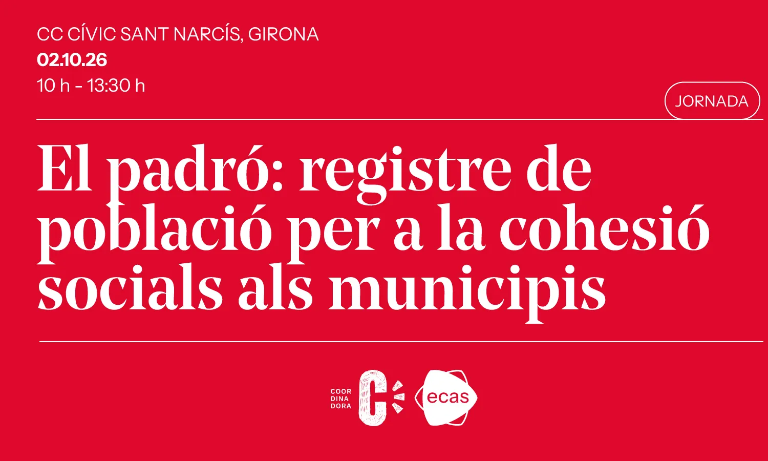 Imatge del cartell oficial de la jornada