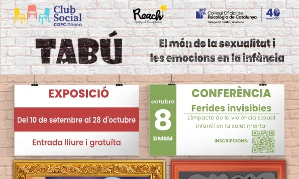 Cartell oficial de l'acte 'Ferides invisibles: l’impacte de la violència sexual infantil en la salut mental'.
