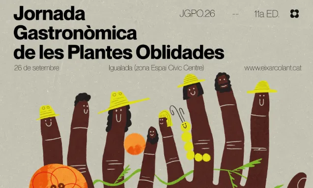 Cartell oficial de l'11a Jornada Gastronòmica de les Plantes Oblidades.