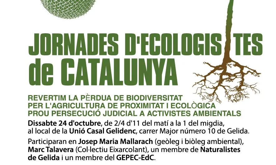 Cartell oficial de les Jornades d'Ecologistes de Catalunya.