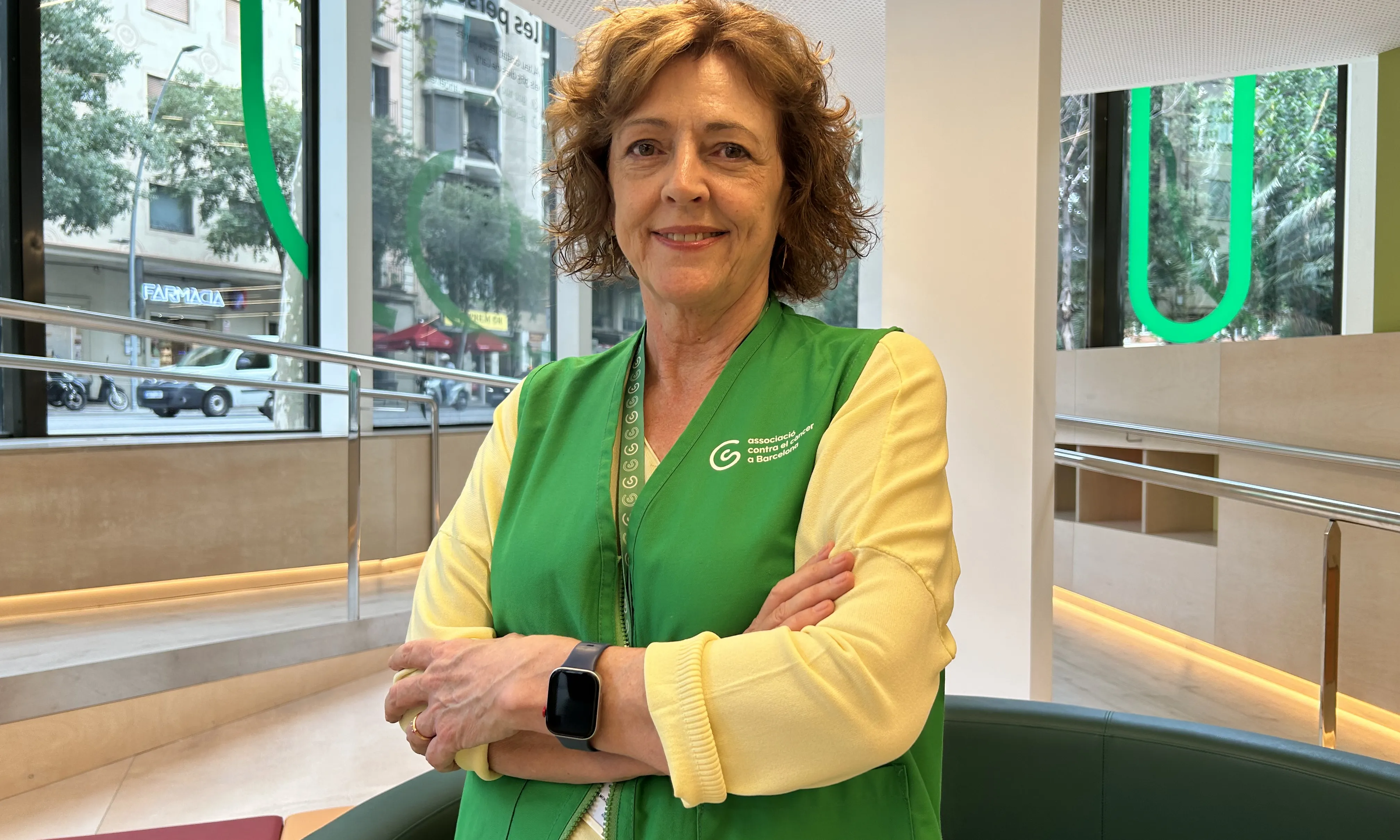 Bridget Lester, voluntària testimonial a l'Associació contra el Càncer Barcelona