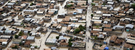 Cases inundades a Haití. Font: United Nations, Flickr Font: 