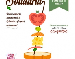 Cartell Tapa Solidària 2016.   Font: Fundació Canpedró Font: 