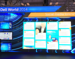 Els murs per a xarxes socials són molt útils en els esdeveniments, i espectaculars! Font: TopRank Marketing