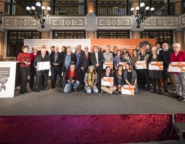 Foto de família dels guanyadors de la gala. Foto: Toni Galitó / FAC