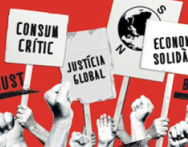 Part del cartell de la XIX campanya Som Comerç Just i Banca Ètica: La revolució de les butxaques públiques Font: Campanya Som Comerç Just i Banca Ètica