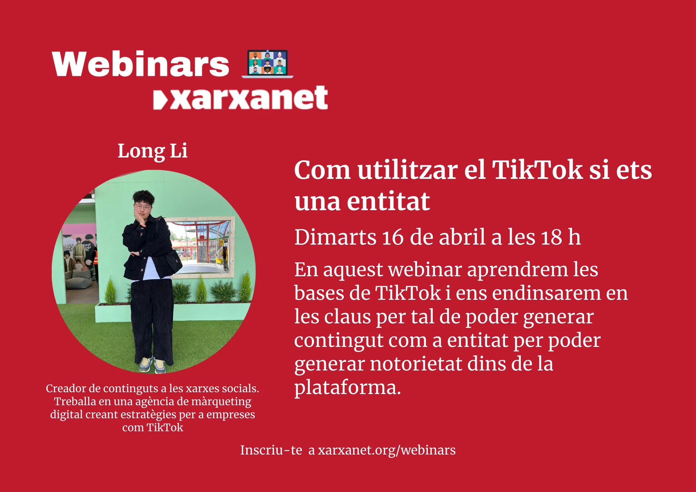 Long Li, creador de continguts a les xarxes socials, treballa en una agència de màrqueting digital creant estratègies per a empreses, especialitzant-se en TikTok.
