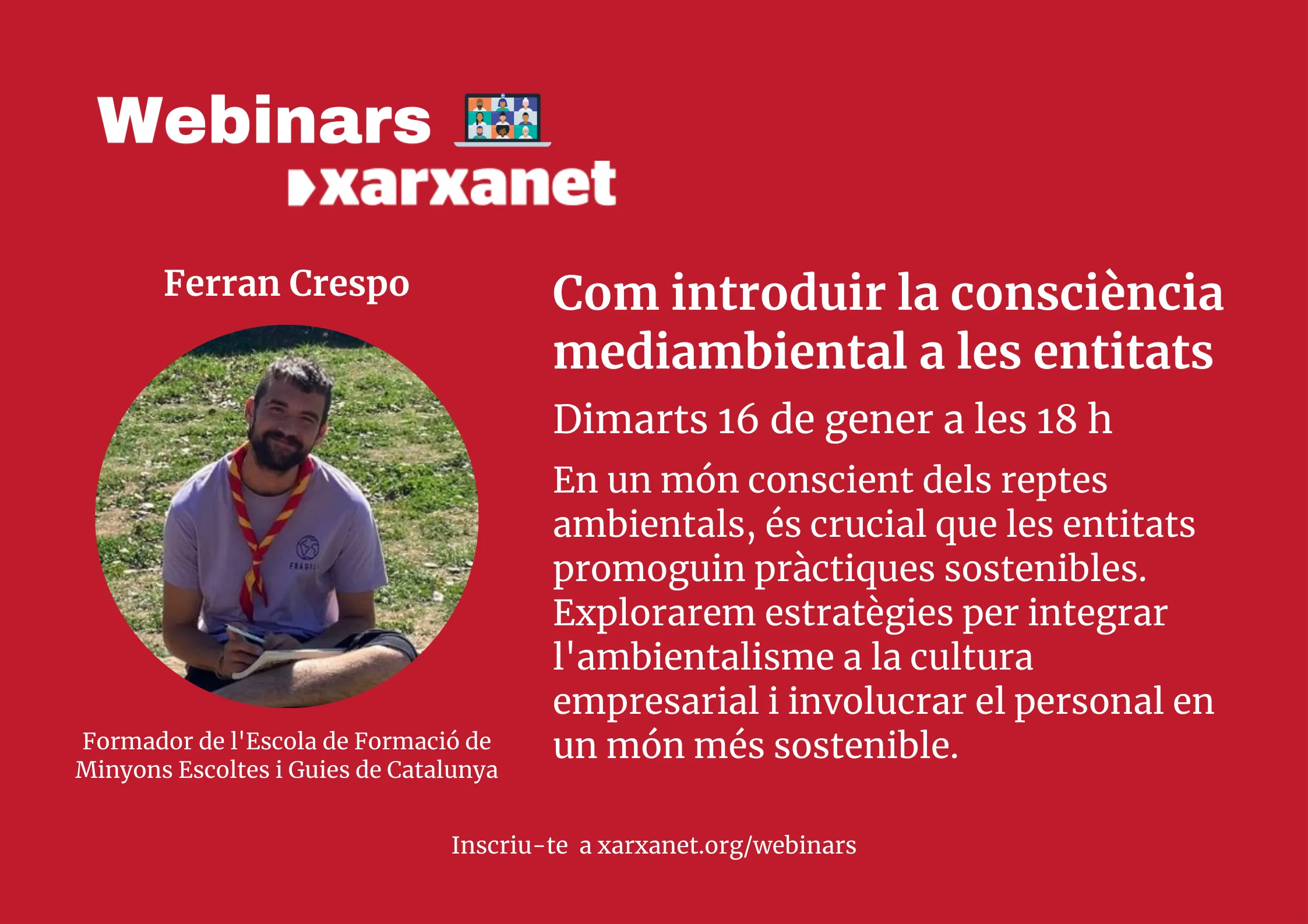Ferran Crespo, formador de l'Escola de Formació de Minyons Escoltes i Guies de Catalunya.