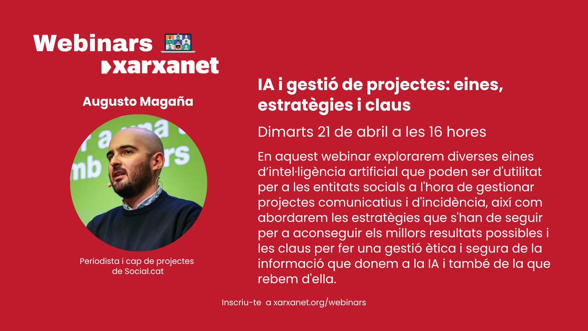 Cartell del webinar.