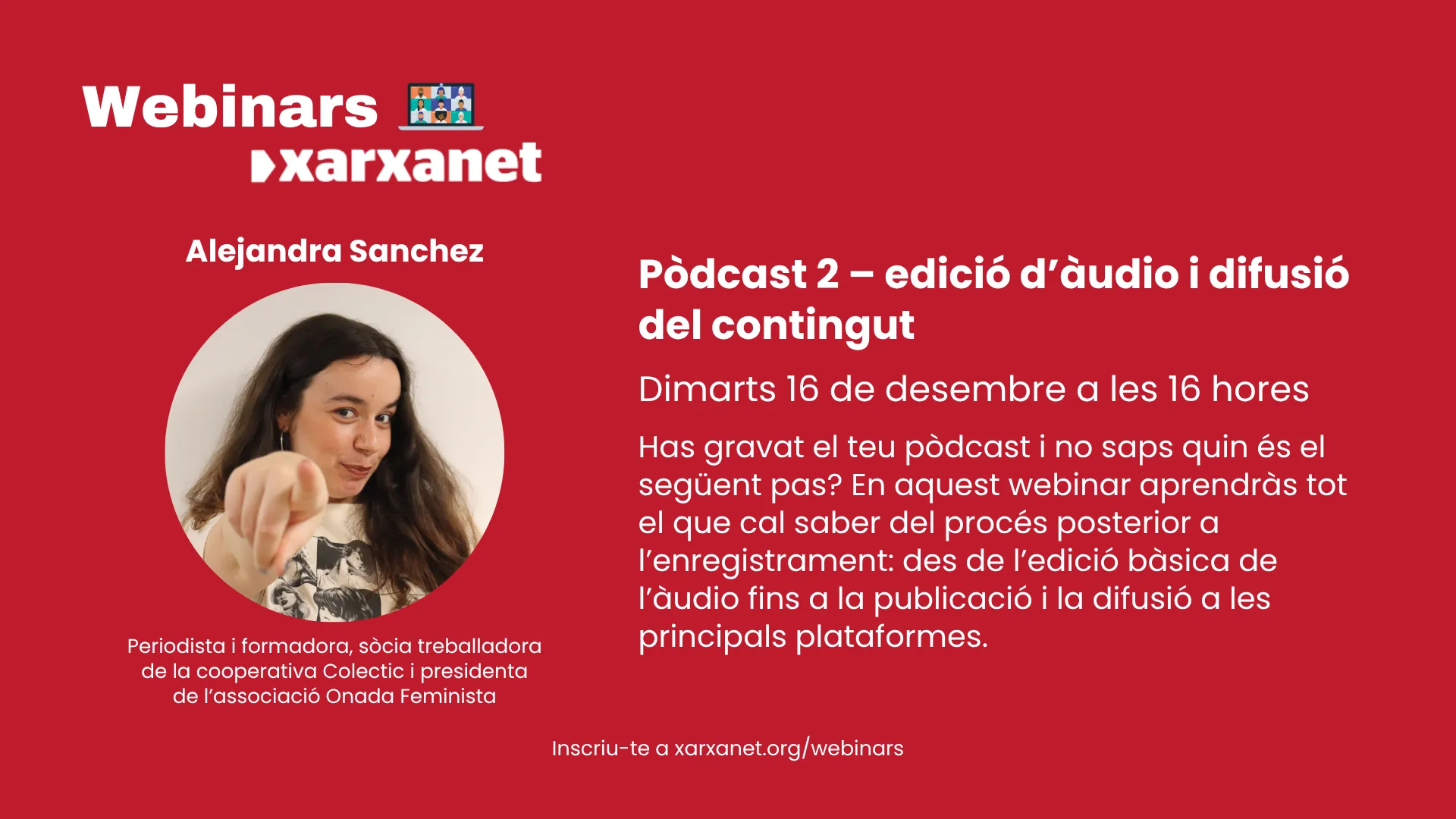 Cartell del webinar.