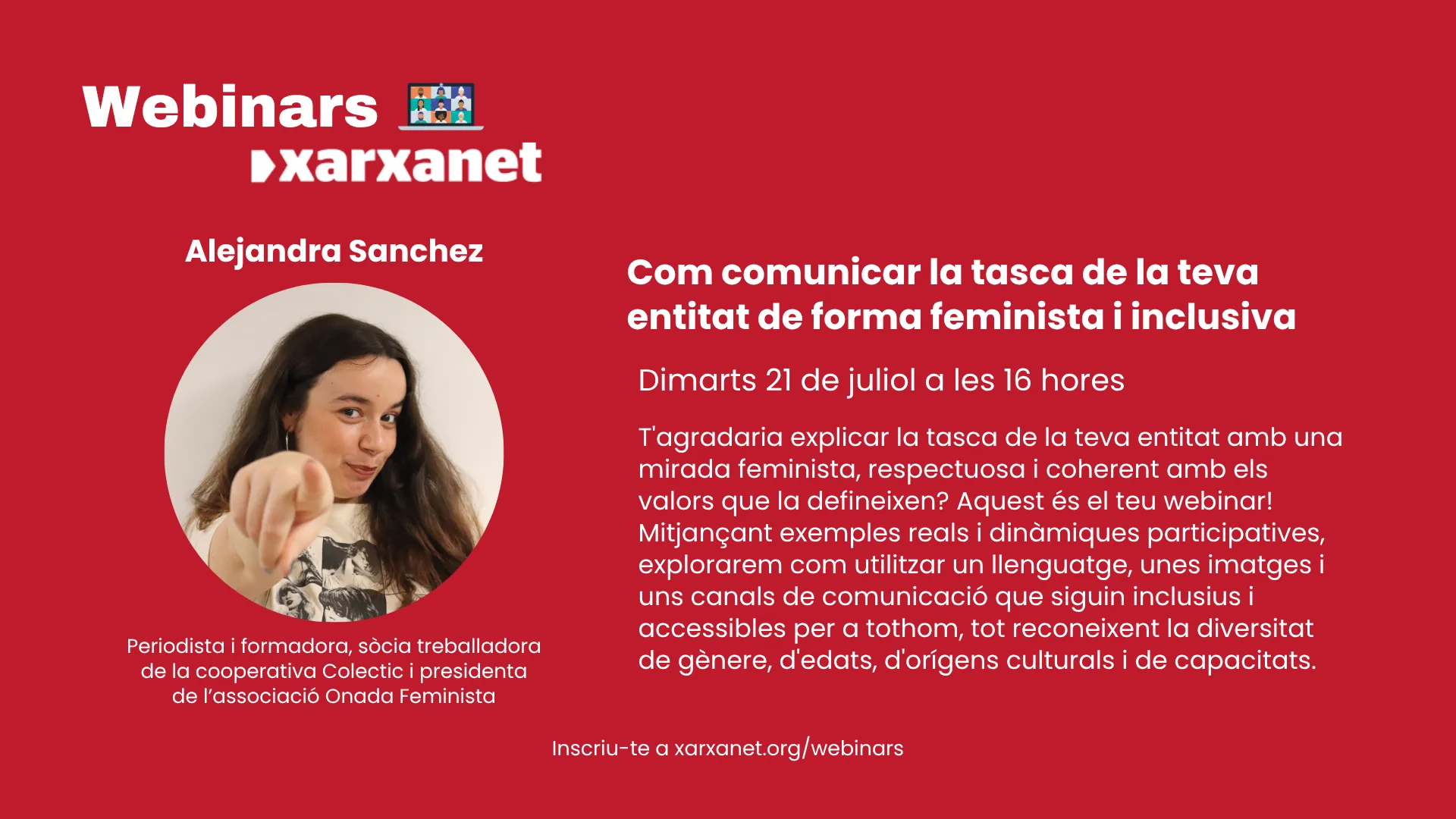 Cartell del webinar.