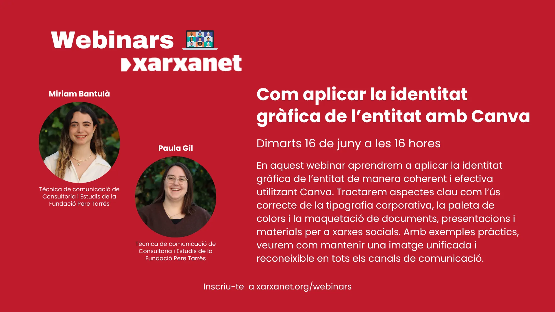 Cartell del webinar.