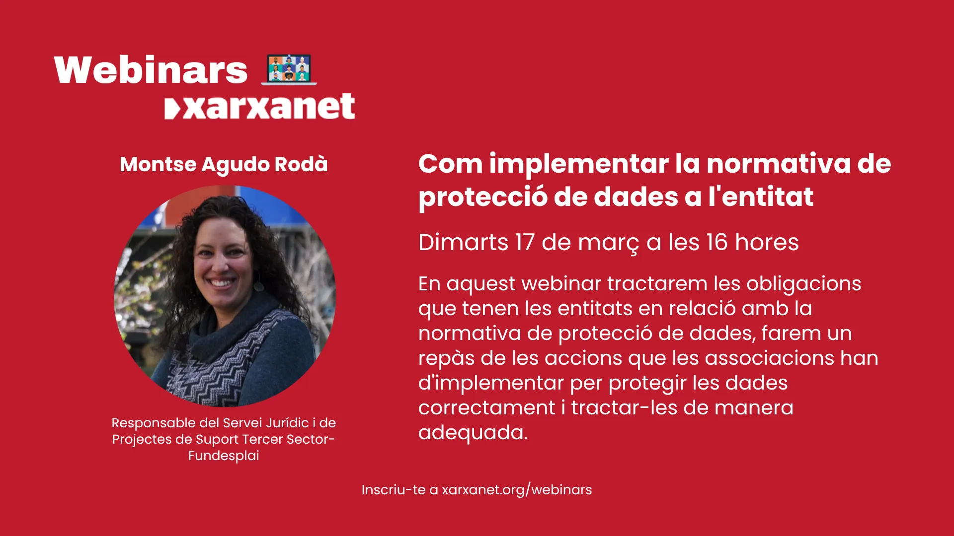 Cartell del webinar.