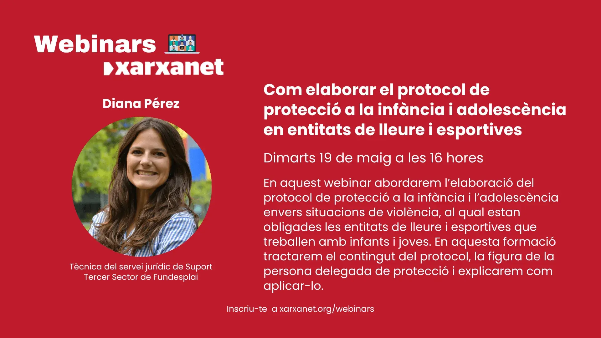 Cartell del webinar.