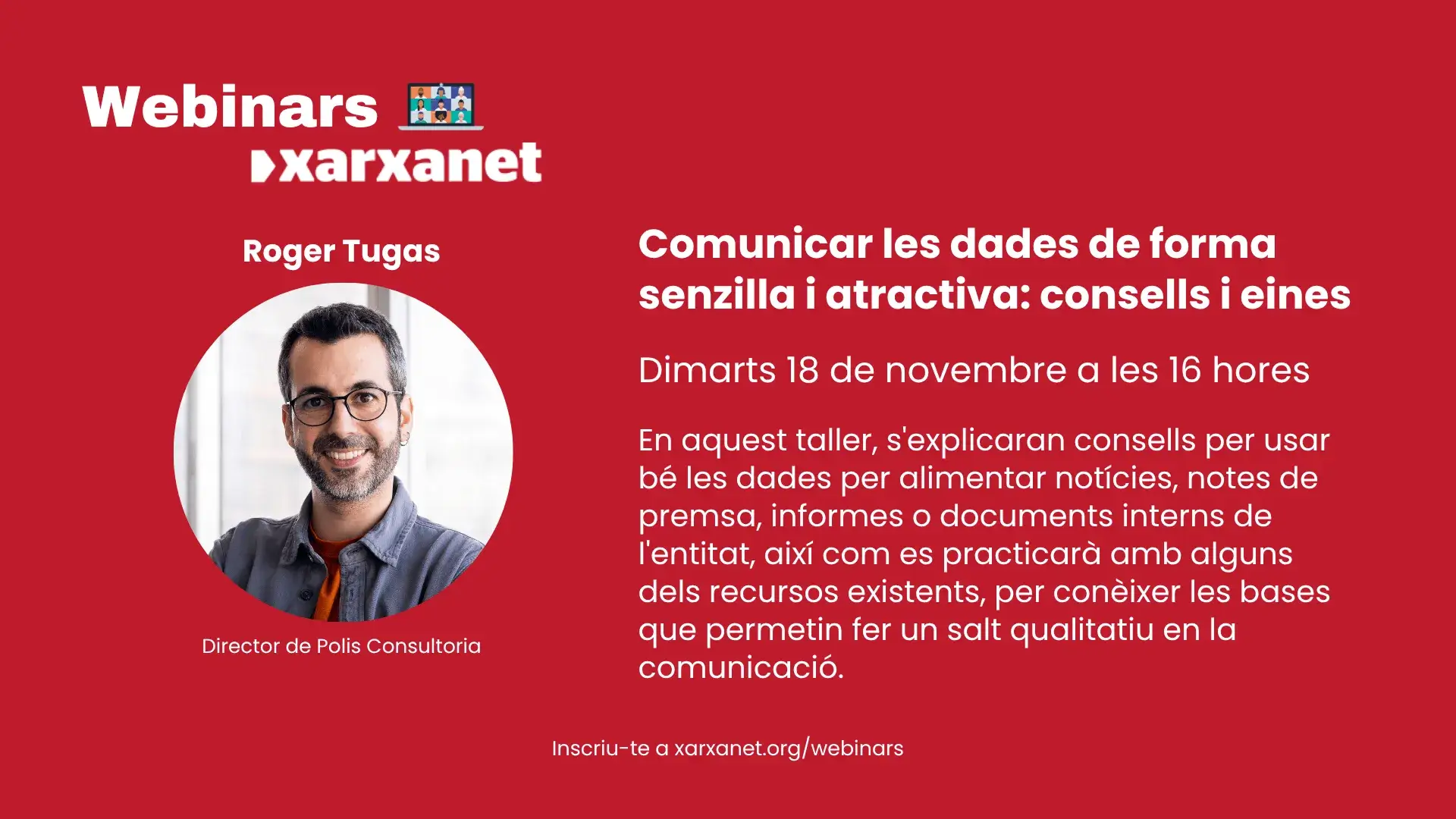 Cartell del webinar.