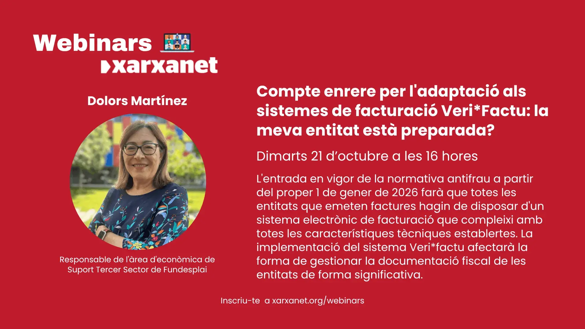 Cartell del webinar.