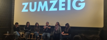 Roger Sànchez en una imatge de la presentació del documental a Zumzeig Cinema. Font: Roger Sánchez
