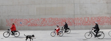 Mural contra la sida de Keith Haring, al districte de Ciutat Vella. Font: Antonio Lajusticia Bueno