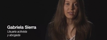 Gabriela Serra, usuària de cànnabis en la presentació de la campanya #CannabisResponsable  Font: Unió de pacients per la regulació cànnabis