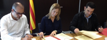 Imatge de l'acte en que es va signar l'acord marc. Font: web gencat.cat