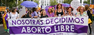 Manifestació a Madrid per l'avortament lliure el 2013. Font: Gaelx (Wikimedia Commons)