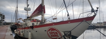 El veler 'Astral' d'Open Arms es pot visitar al Moll de la Fusta, a Barcelona, entre el 18 i el 24 de desembre. Font: Open Arms
