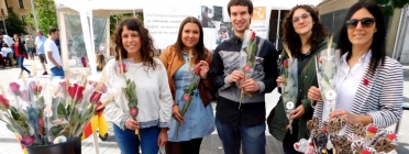 Les roses i punts de llibre de Fundació Comtal estaran disponibles a la parada muntada davant del mercat de Santa Caterina de Barcelona. Font: Fundació Comtal