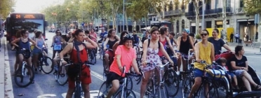 Pedalada a Barcelona Font: Massa crítica Barcelona