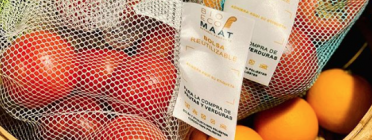 BioEcoMaat proposa bosses reutilitzables per la compra de fruites i verdures Font: BioEcoMaat