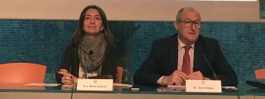 Marta Subirà i Joan Aregio en l'acte de presentació Font: Generalitat de Catalunya
