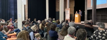 Un moment de la cloenda de la jornada de presentació del Fòrum Social Metropolità a la Fabra i Coats, a Barcelona. Font: FCVS
