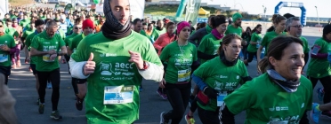 Imatge de les persones participants en la cursa 'En Marxa Contra el Càncer Barcelona' Font: AECC Barcelona