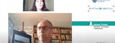 Imatge de l'entrevista en vídeo a Jaume Funes, psicòleg, educador i periodista. Font: Taula del Tercer Sector Social