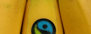 Plàtans amb el segell Fairtrade Font: 
