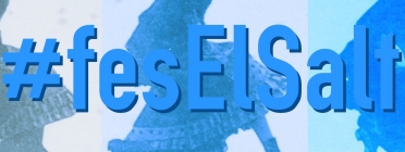 La imatge promocional de la campanya #FesElSalt per passar-te a les eines de Som Núvol. Font: femProcomuns