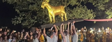 La Festa de la Cabra d'Or té el seu origen en una llegenda popular de Moià.  Font: Instagram @lacabrador