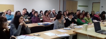 Participants de les 'Jornades de Recursos Laborals a Sant Adrià de Besòs: Experiències per a l’Orientació i Inserció Laboral' Font: Mesa d'inclusió de Sant Adrià de Besòs