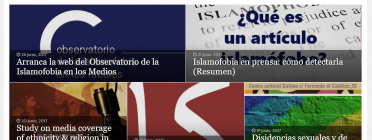 La portada del web de l'Observatori Font: Observatori de la Islamofòbia als Mitjans