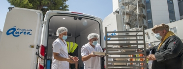 A través del servei Pont Alimentari, el menjar que es llençaria a l'Hospital de Bellvitge es fa arribar a la Fundacio La Vinya i Fundació Àurea. Font: Hospital de Bellvitge
