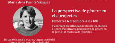 'La perspectiva de gènere en els projectes' amb Maria de la Fuente. Font: Xarxanet