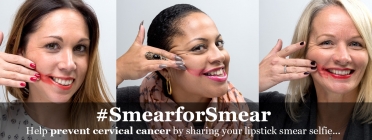 Imatge de la campanya #SmearForSmear per la lluita contra el càncer d'úter Font: 