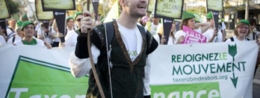 Mobilització per la Taxa Robin Hood (Oxfam a França) Font: 