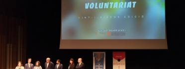 L'entitat Espigoladors recollint el Premi Voluntariat 2019.  Font: Josep Carbonell